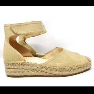 Franco Sarto Women's Bessa Size 11 Espadrille Platform Pumps Sandals Beige Shoes